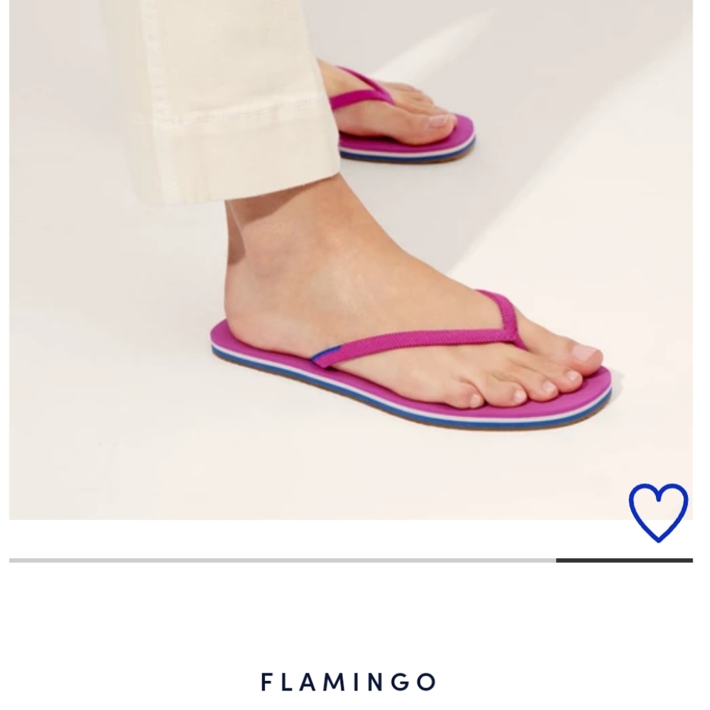 Rothy's Flip Flops Flamingo Size 9 Pink